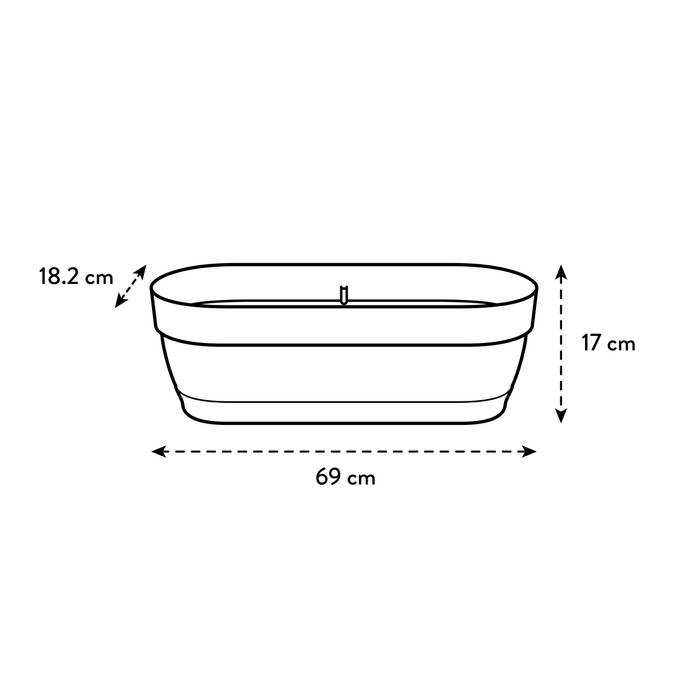 vibia campana balkonbak 70cm vintage blauw